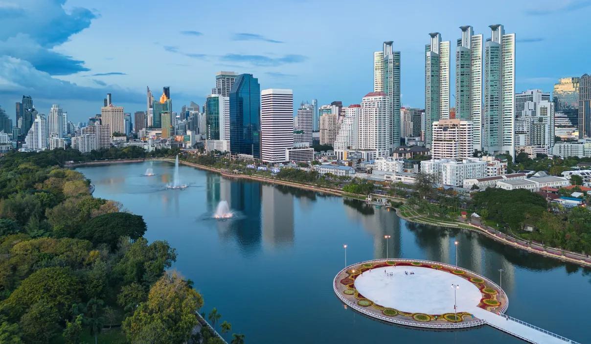 Asoke-Phrom Phong area in Sukhumvit Bangkok